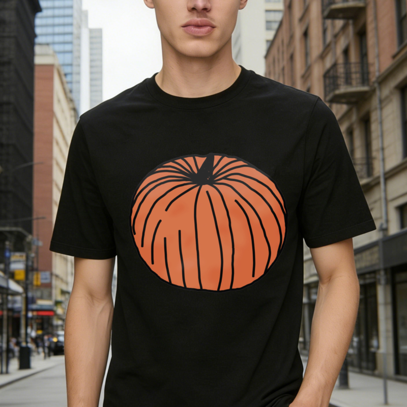 Orange Pumpkin Graphic T-shirt