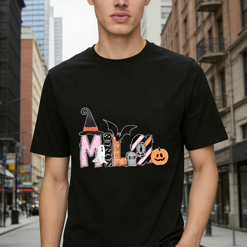 Halloween Witch Hat Ghost Bat Tombstone Pumpkin Milo Unisex Classic T-shirt