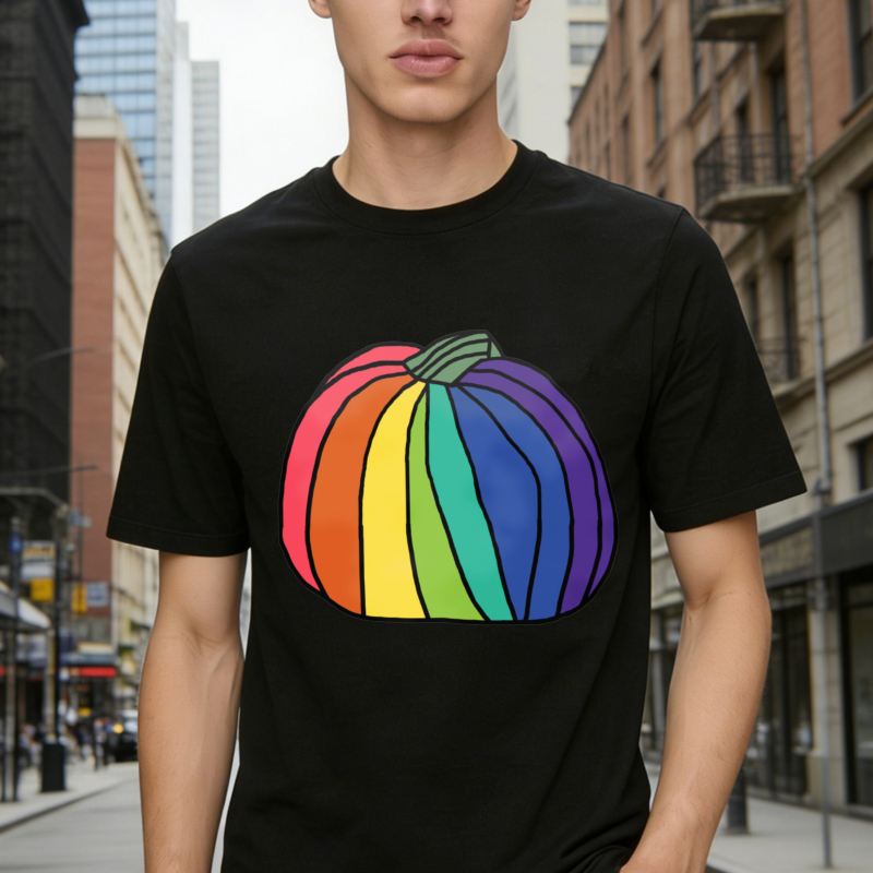 Rainbow Pumpkin Graphic T-shirt