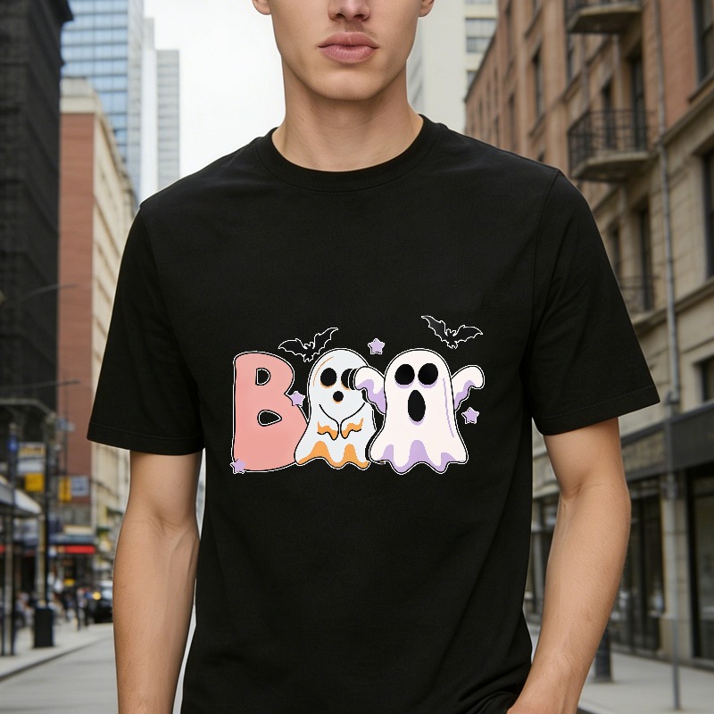 Cute Cartoon Ghosts And Bats Halloween Boo Design Unisex Classic T-shirt