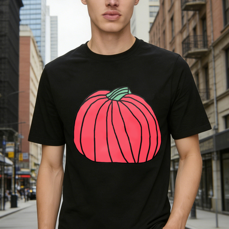 Pink Pumpkin Graphic T-shirt