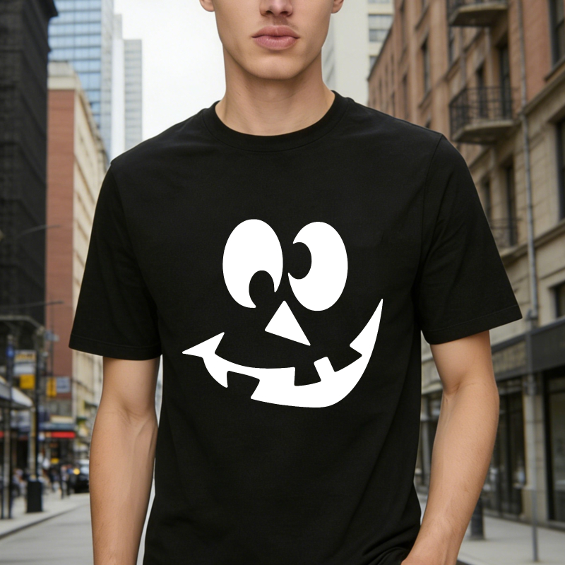 White Cartoon Smiley Face Graphic Unisex Classic T Shirt