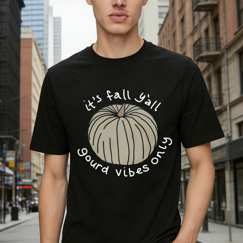 Its Fall Yall Gourd Vibes Only Pumpkin Graphic T-shirt