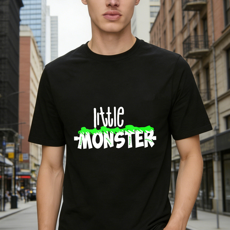 Little Monster With Green Slime Drip Effect Unisex Classic T-shirt