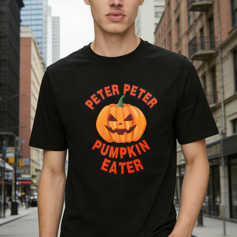 Peter Peter Pumpkin Eater Halloween Jack O Lantern Graphic T-shirt