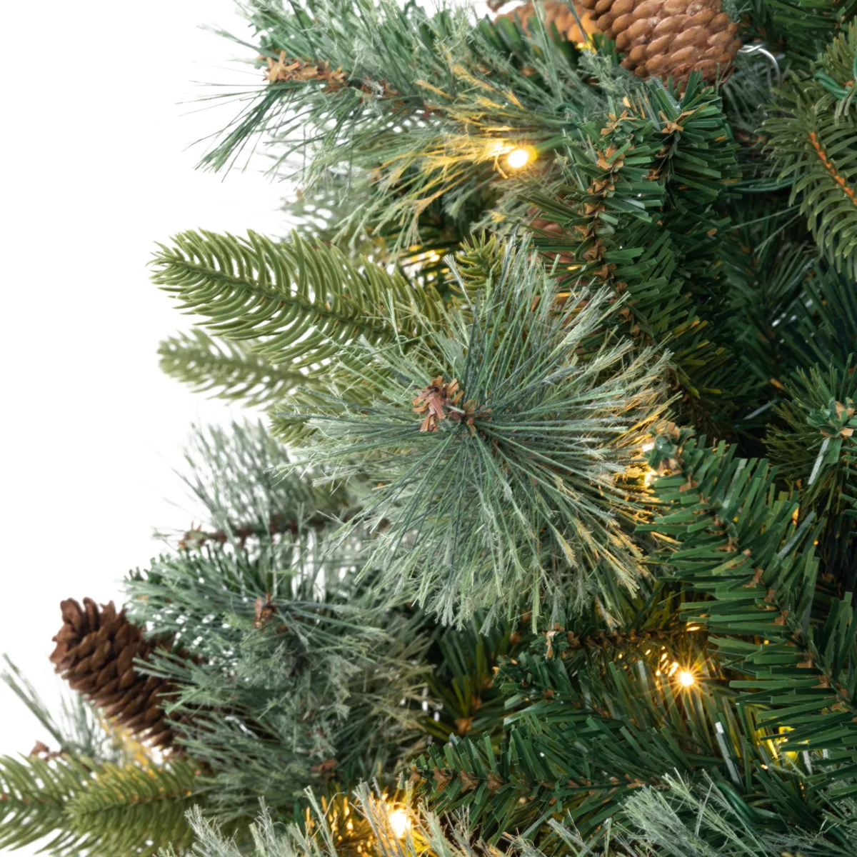 Sapin de Noël artificiel lumineux Everest Luxe – 180 cm, vert et LED blanc chaud