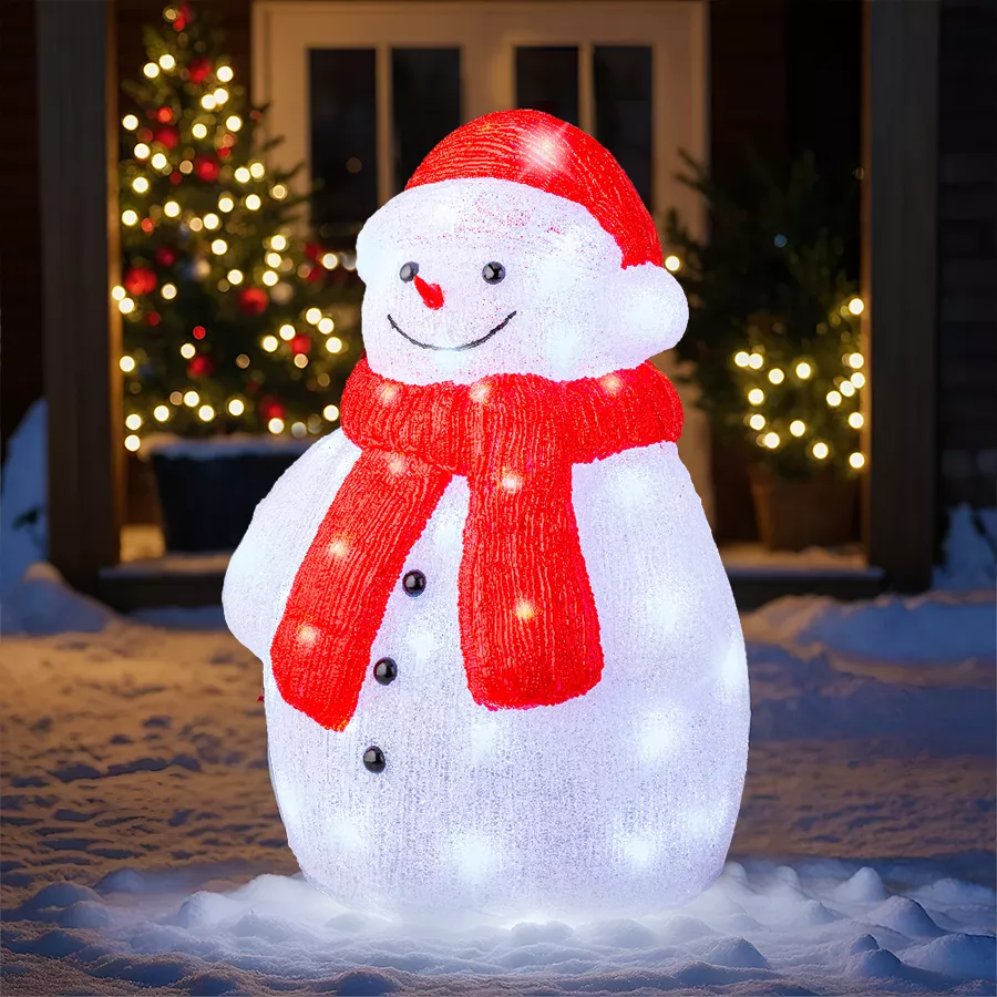 Bonhomme de neige lumineux 60 LED (H46 cm)