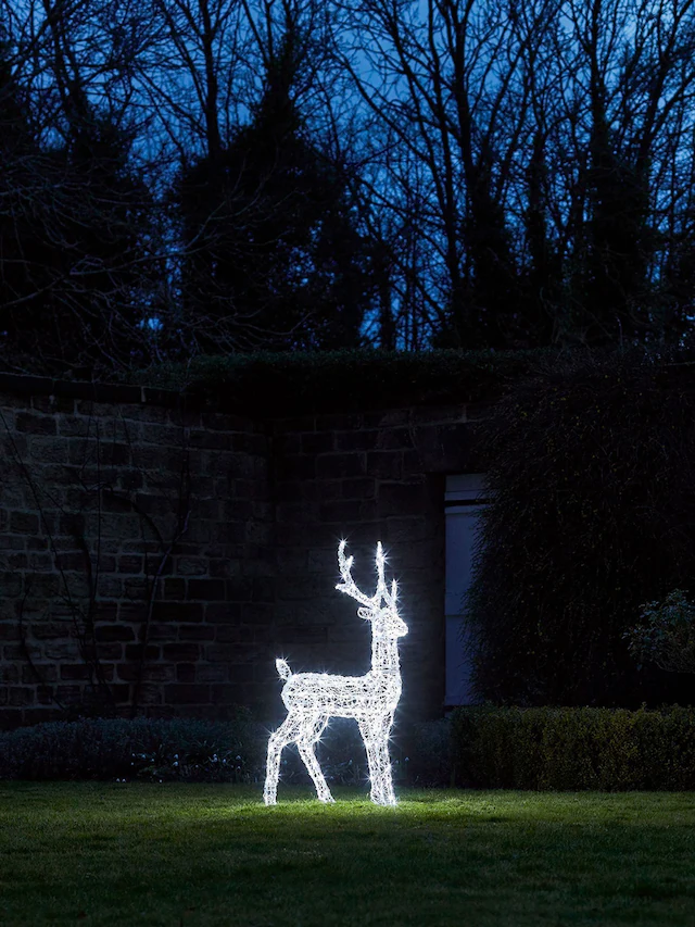 Renne lumineux LED en forme de cerf – 1,2 m