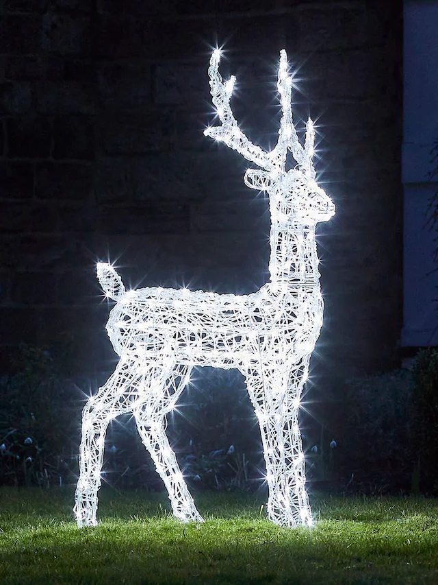 Renne lumineux LED en forme de cerf – 1,2 m