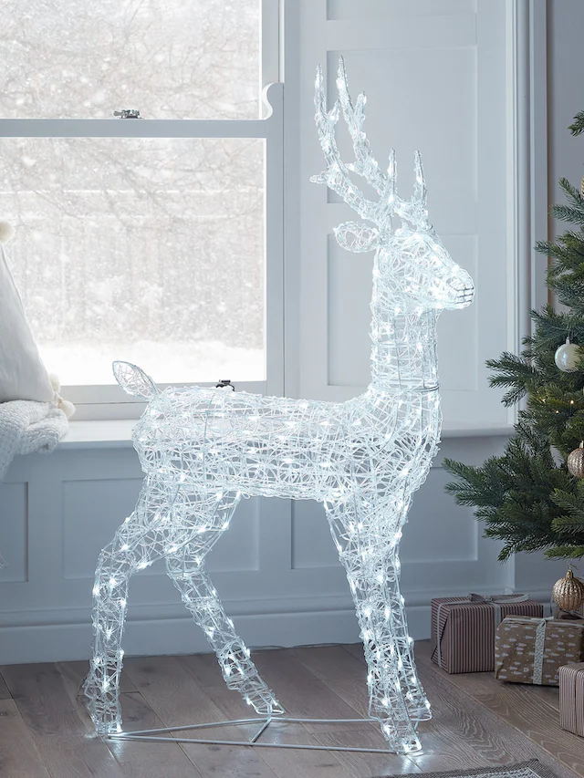 Renne lumineux LED en forme de cerf – 1,2 m