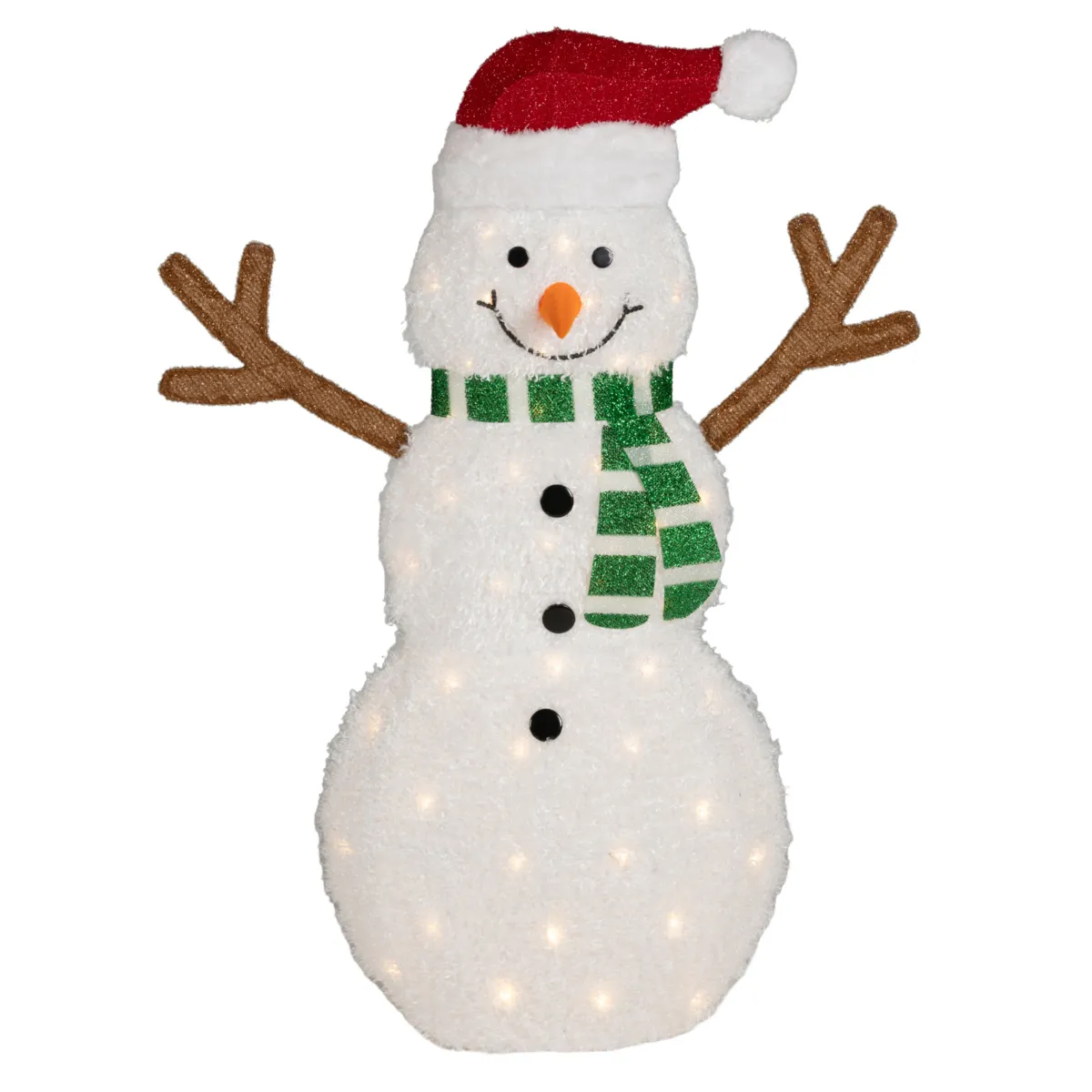 Bonhomme de neige lumineux Oscar – 50 LED blanc chaud, H 107 cm