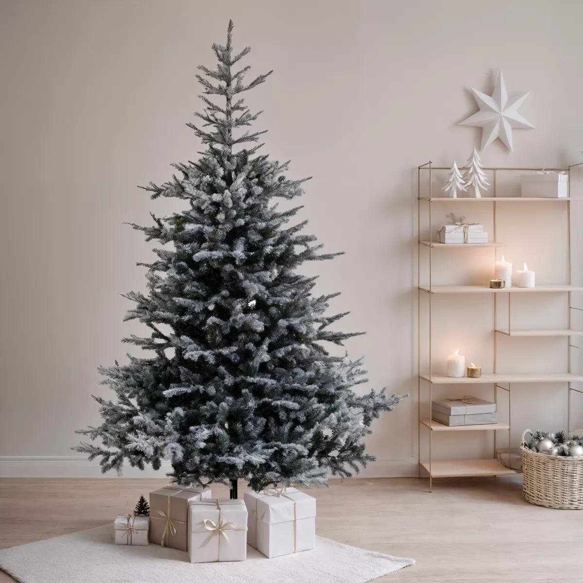 Sapin de Noël artificiel enneigé Mont-Blanc – 210 cm, vert