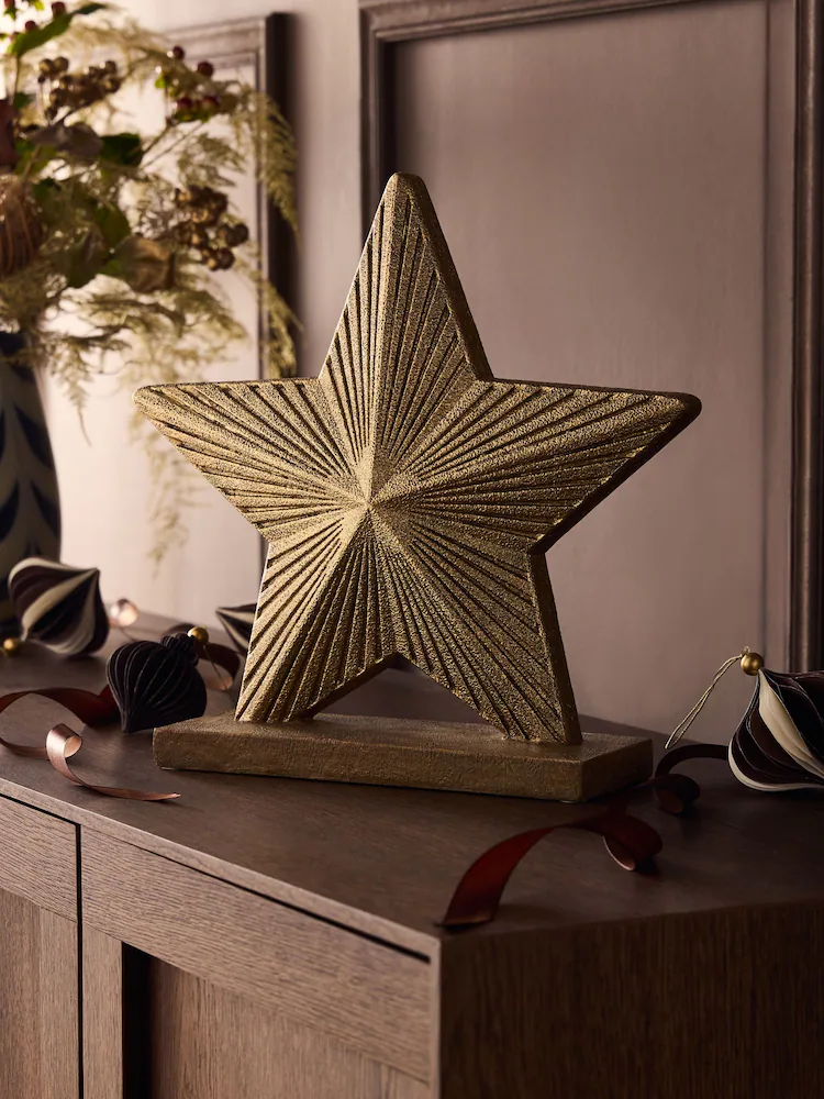 Décoration étoile dorée