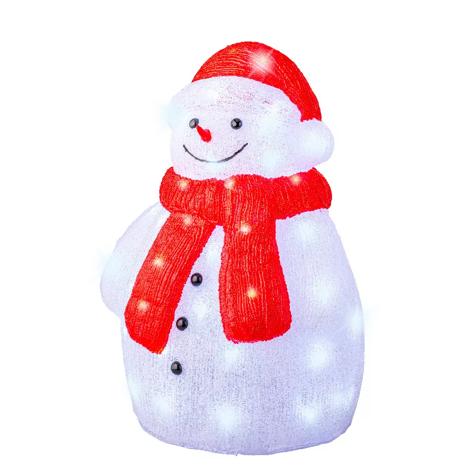 Bonhomme de neige lumineux 60 LED (H46 cm)