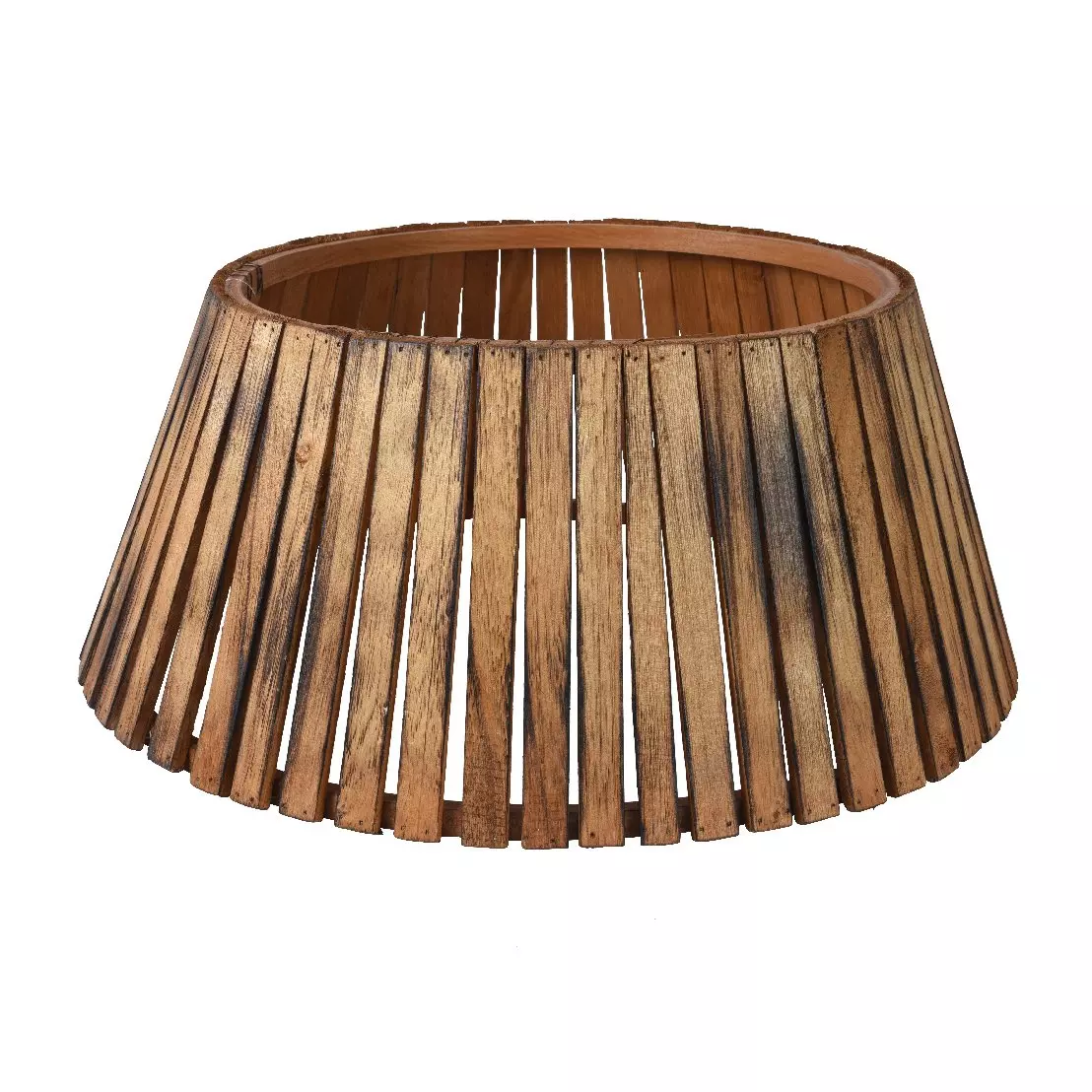 Cache-pied de sapin décoratif en bois naturel – 57 cm