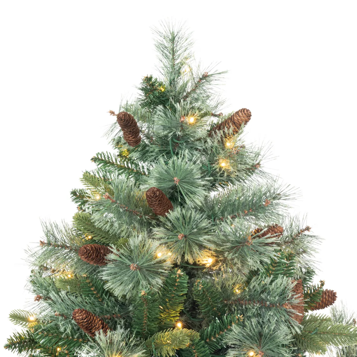 Sapin de Noël artificiel lumineux Everest Luxe – 180 cm, vert et LED blanc chaud