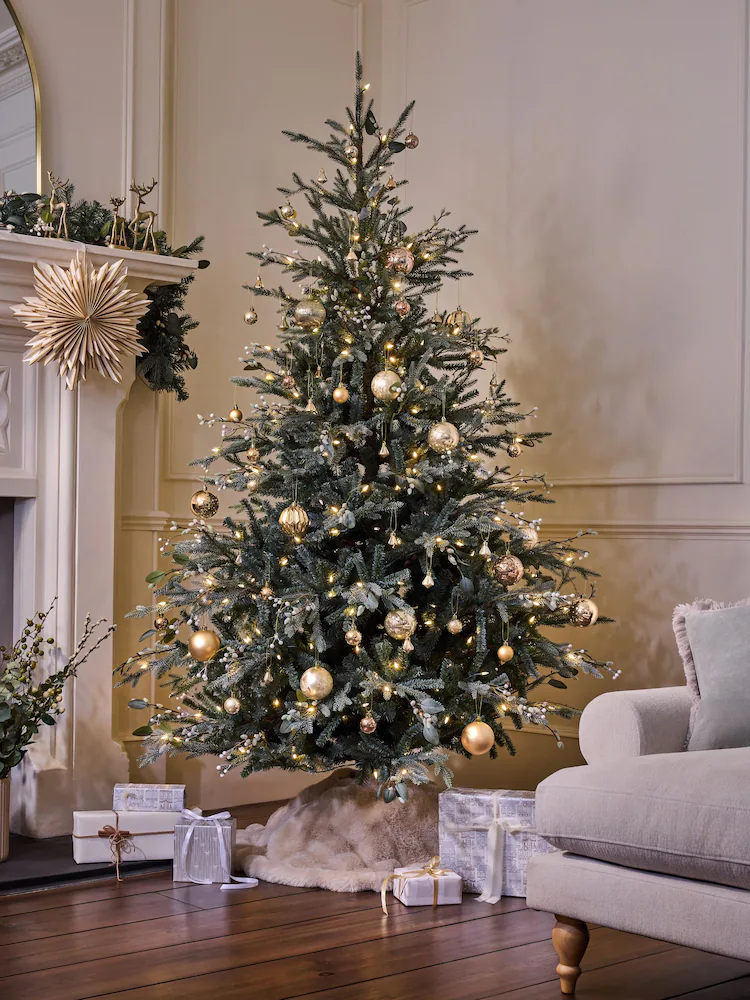 Lot de 50 boules de Noël dorées incassables