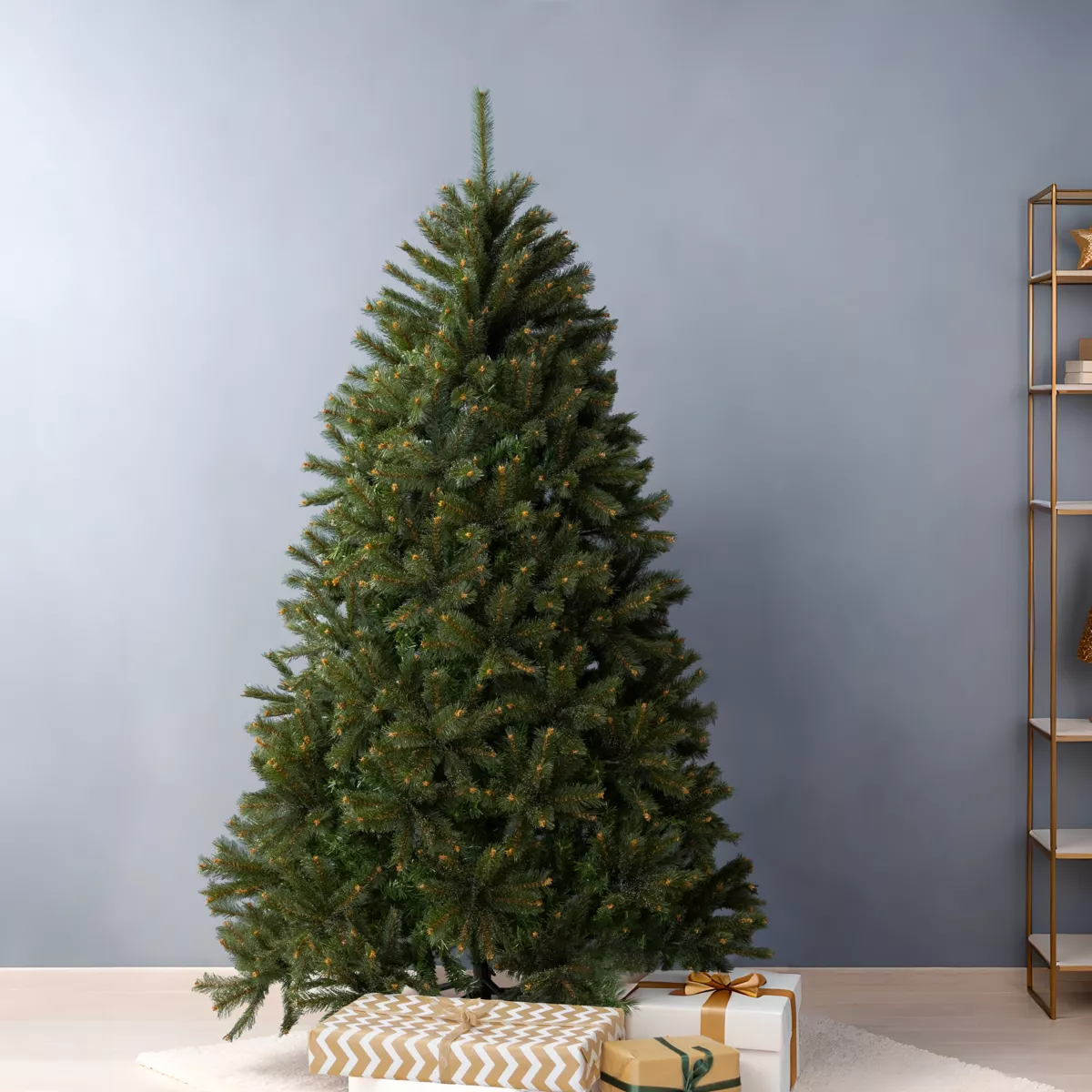 Sapin de Noël artificiel Boréal – 210 cm, vert effet perlé