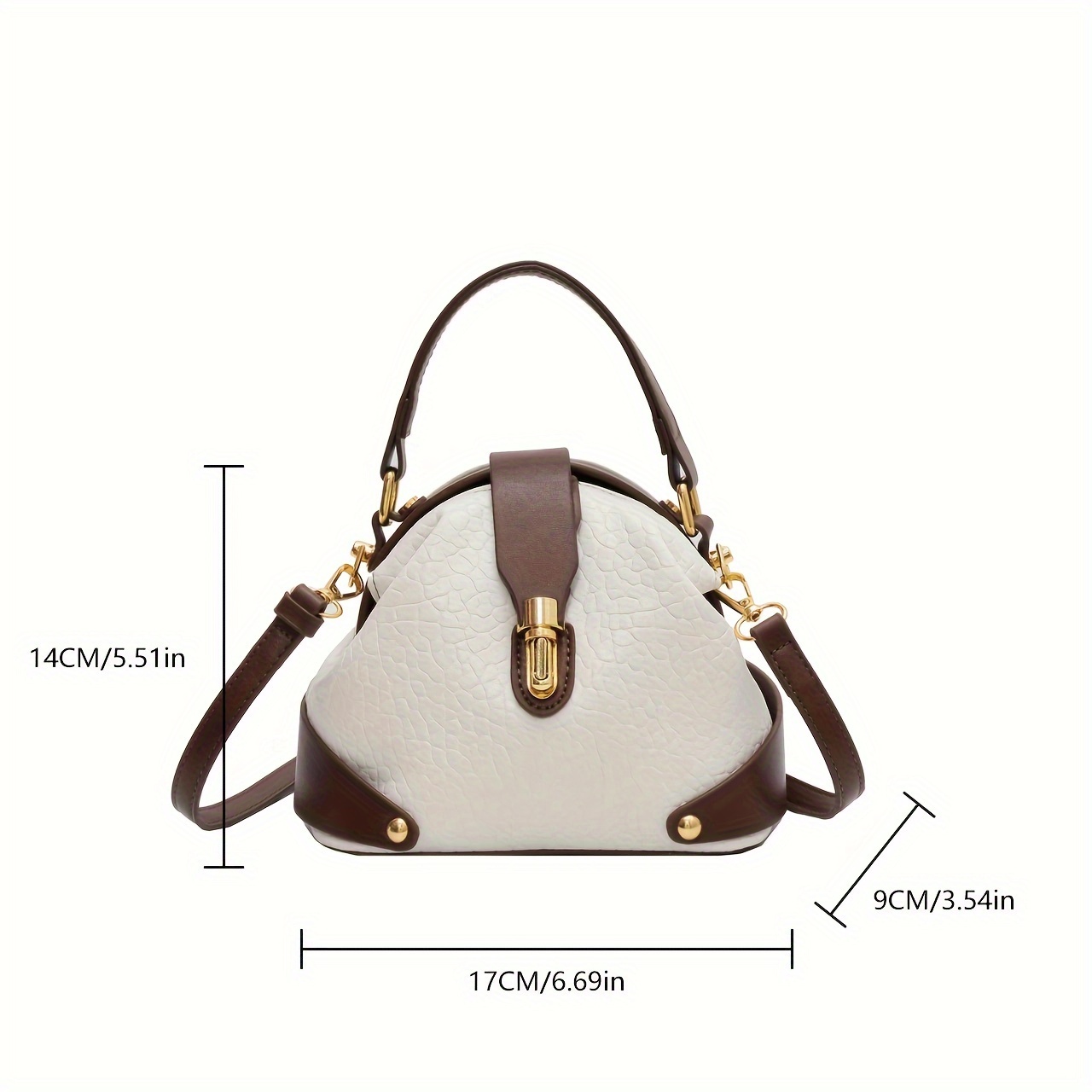 Color Block Bubble Texture Mini Doctor Handbag