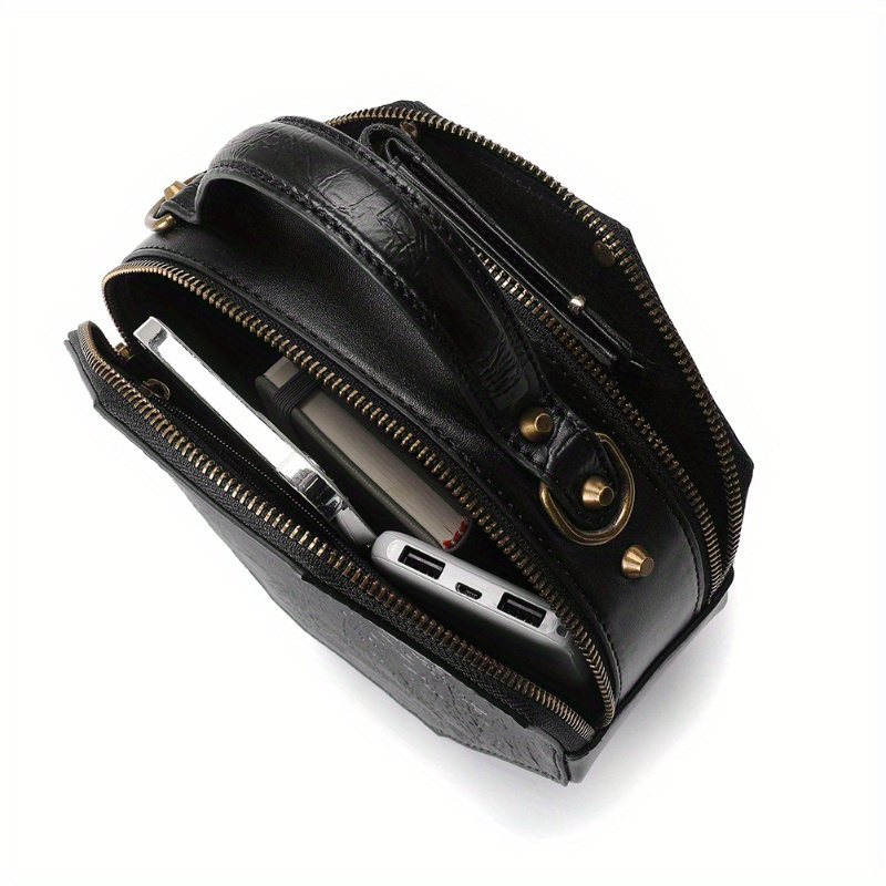 Steampunk Gear Clock Octagonal Mini Handbag