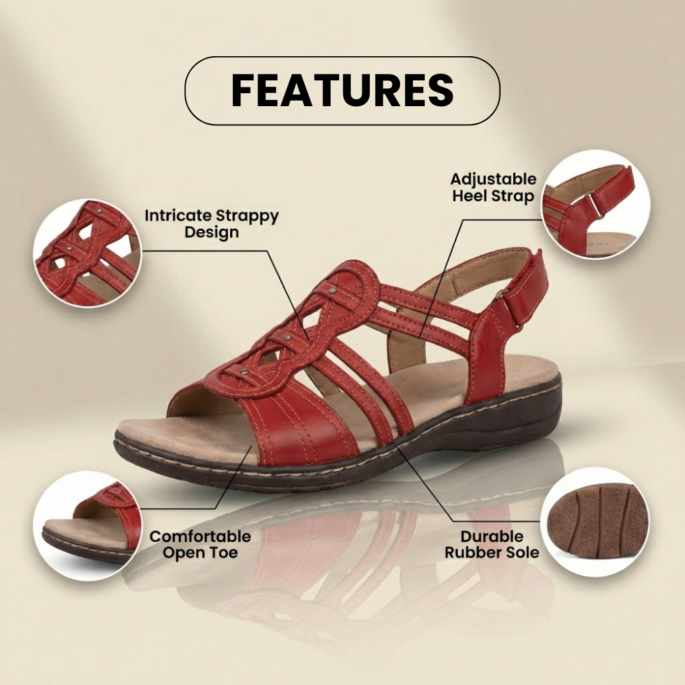 Women Casual Orthopedic Bohemian Sandals Nonslip Back Strap Beach