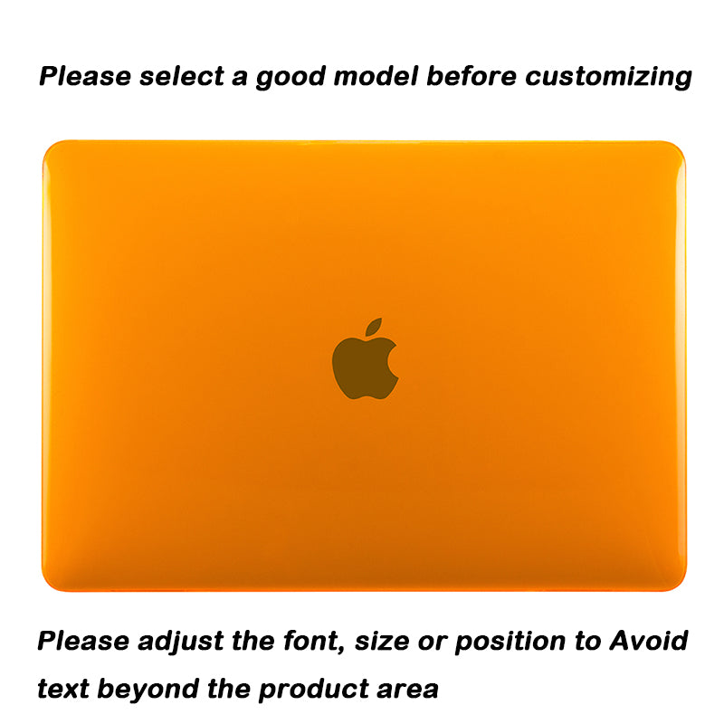 Transparent orange  Macbook case customizable-BELKCASE