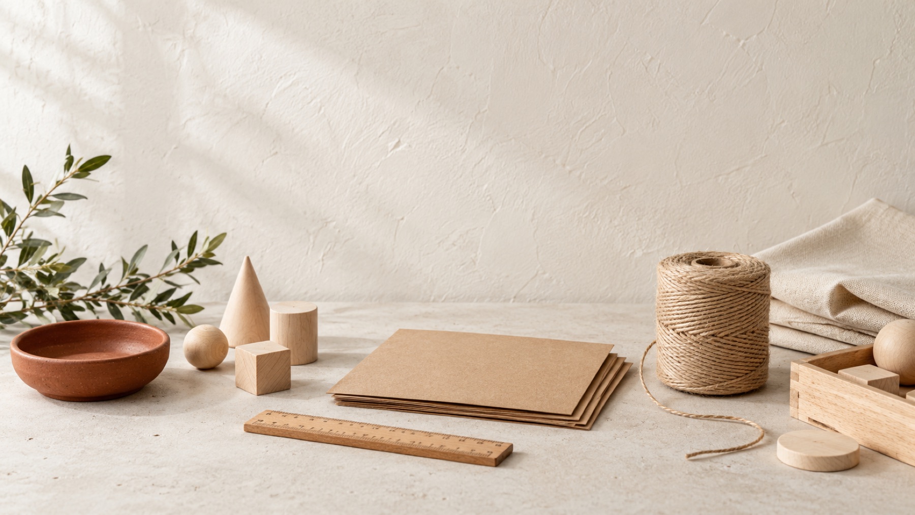 Illustrative unbranded DIY workbench still life