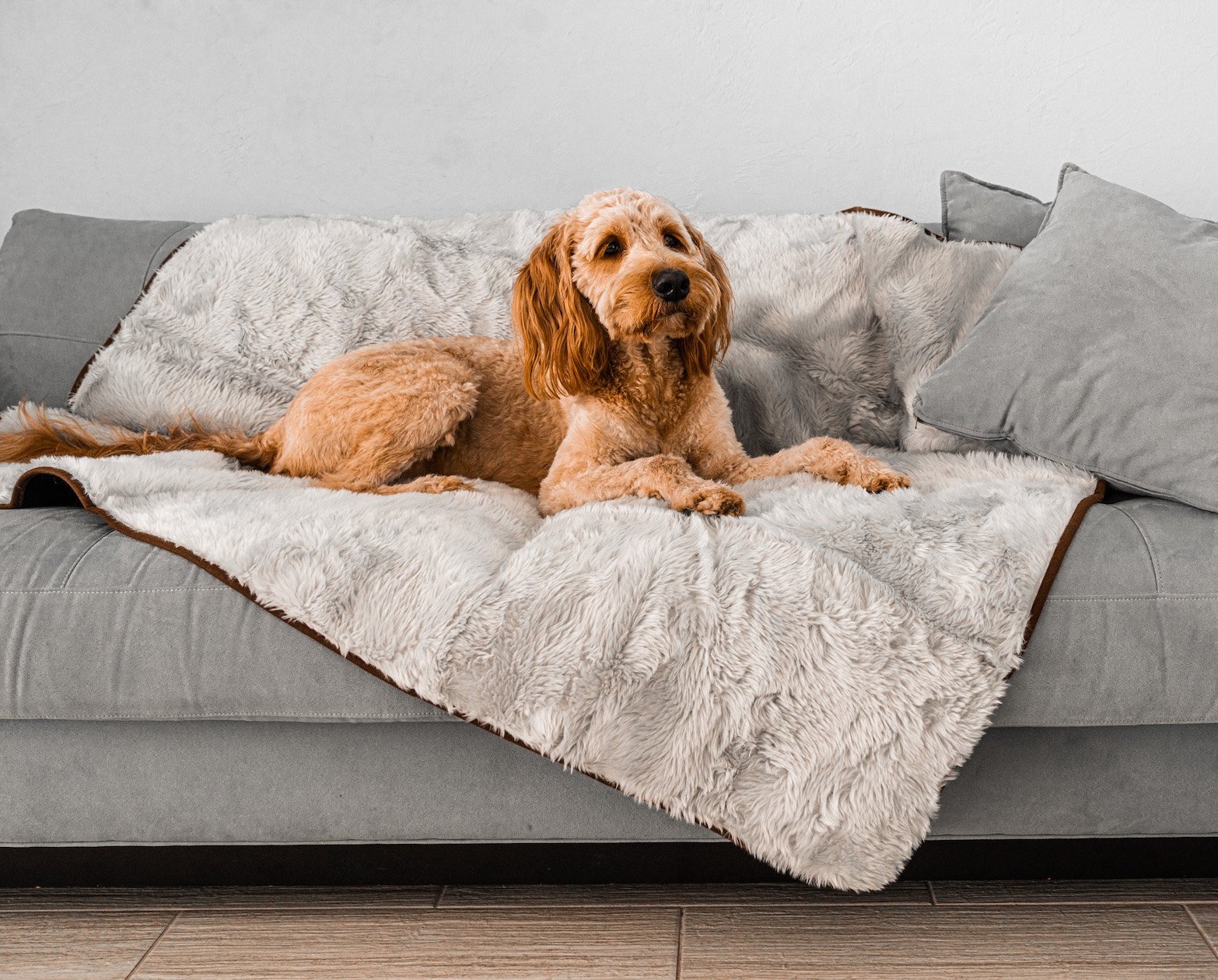 amoraspot Summer Short Fur Waterproof Throw Blanket - Grey