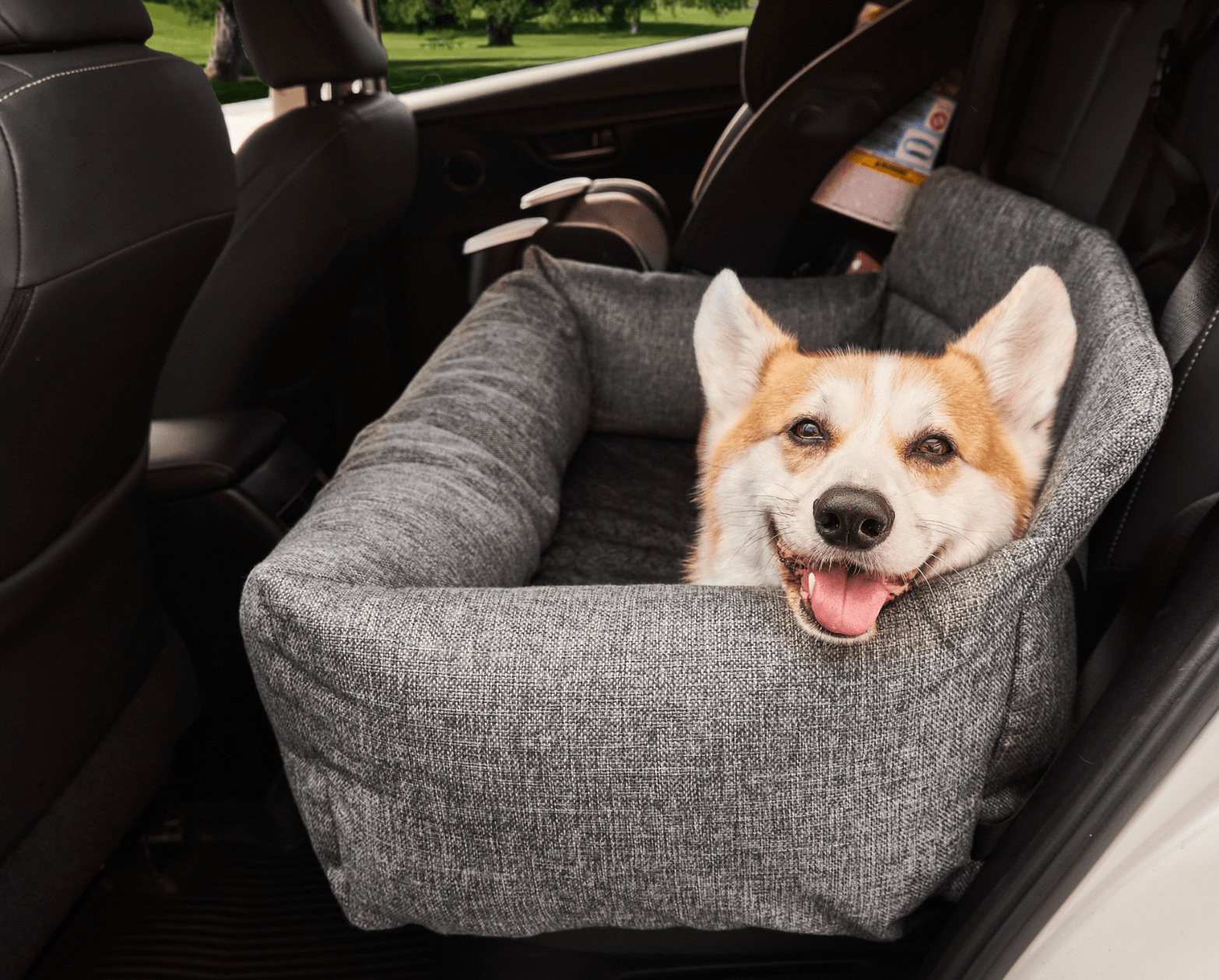 amoraspot Performance Tweed Memory Foam Dog Car Bed