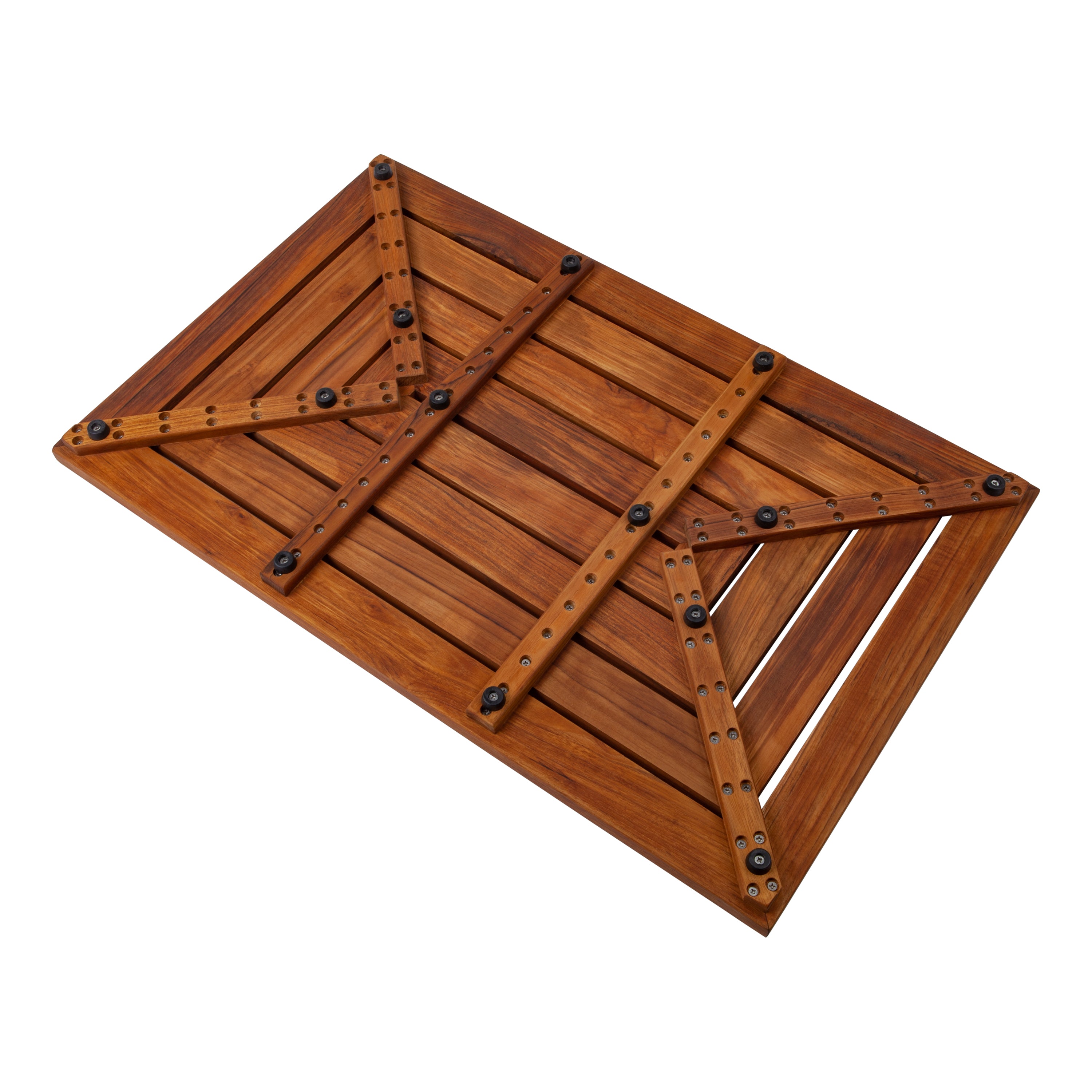 amoraspot Aromi Oiled Teak Shower and Bath Mat 31.4″ x 19.6″