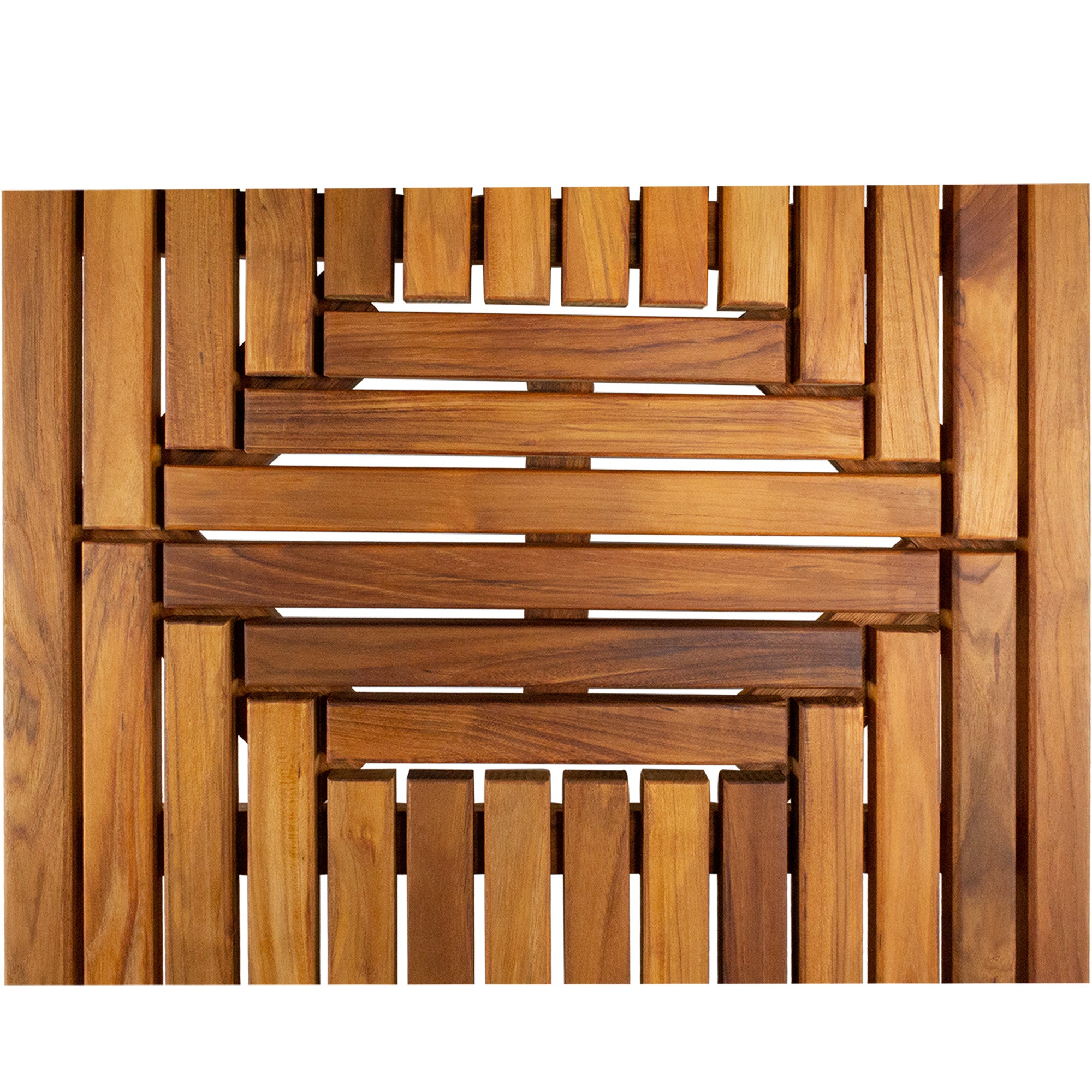 amoraspot Denver Oiled Double Framed Teak Shower and Bath Mat 39" x 19"