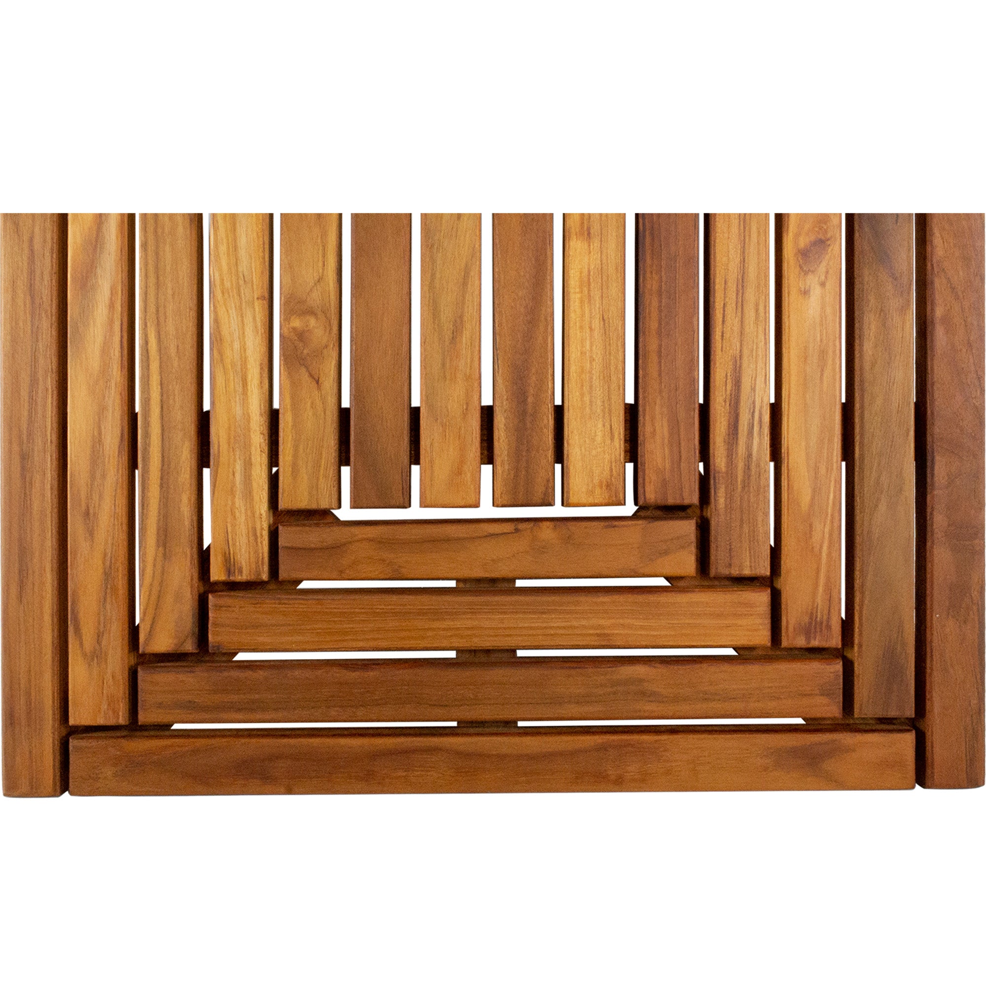 amoraspot Denver Oiled Double Framed Teak Shower and Bath Mat 39" x 19"