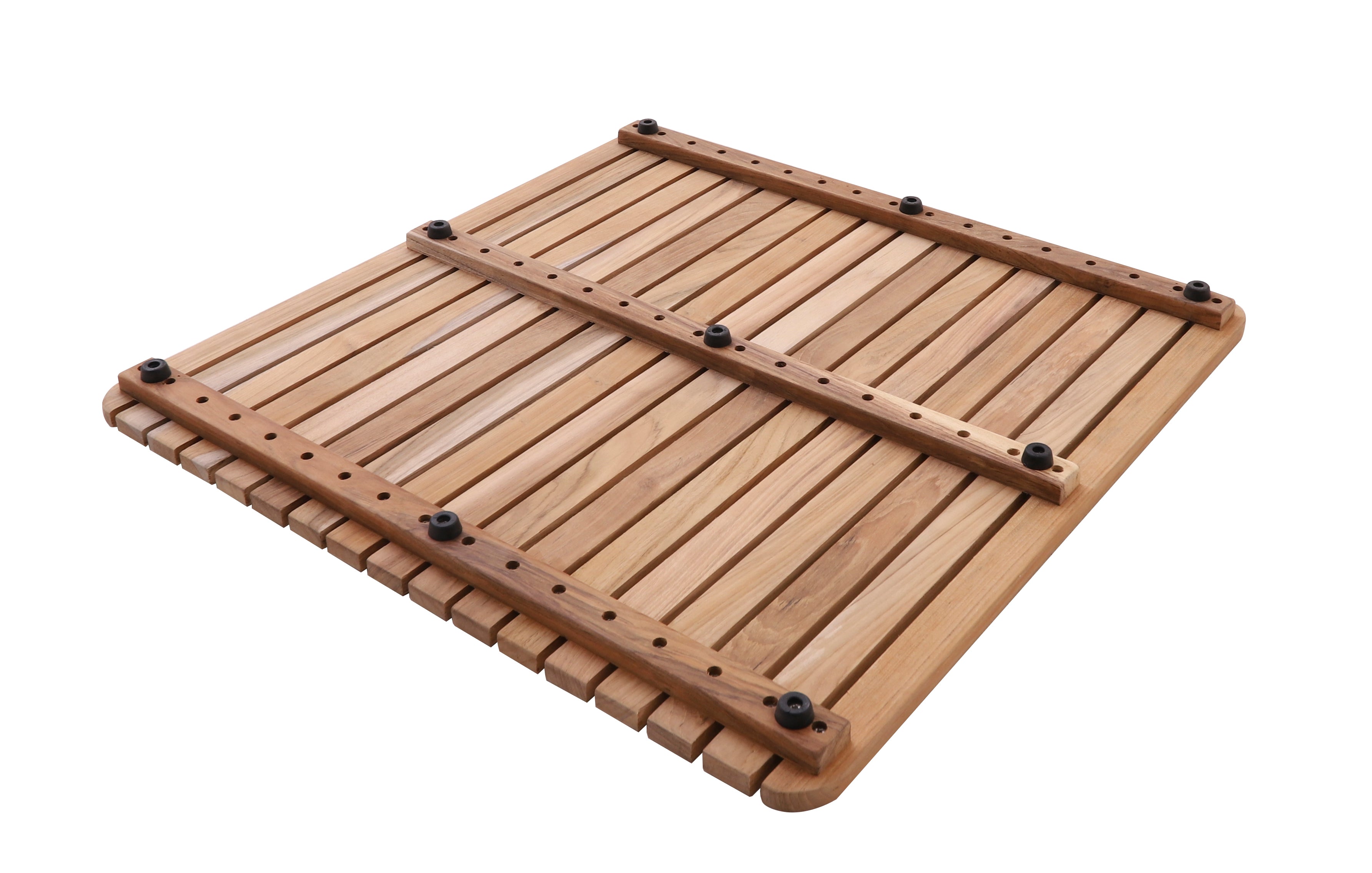 amoraspot Yukon Teak Shower and Bathmat 24" x 24"