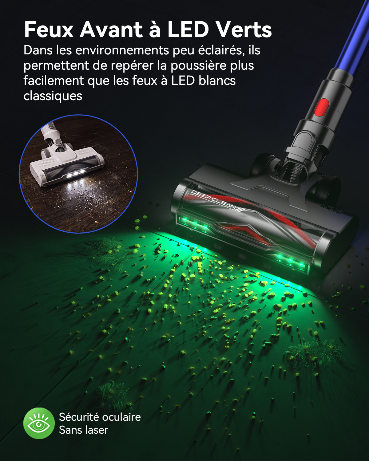 Vistefly A12 Aspirapolvere Senza Fili Potente 650W 55KPa 80Min