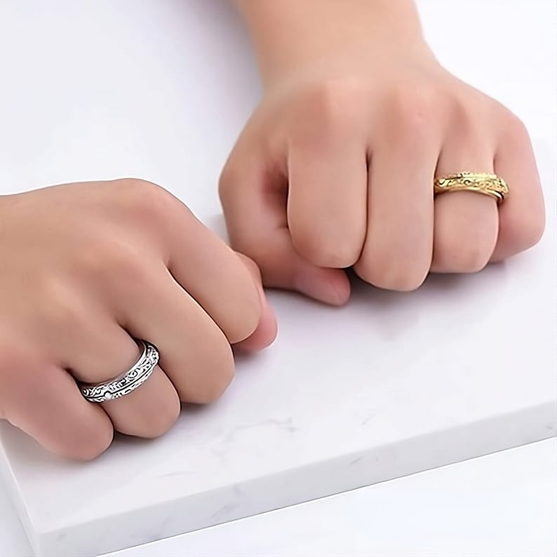 Rotating Astronomical Globe Finger Ring