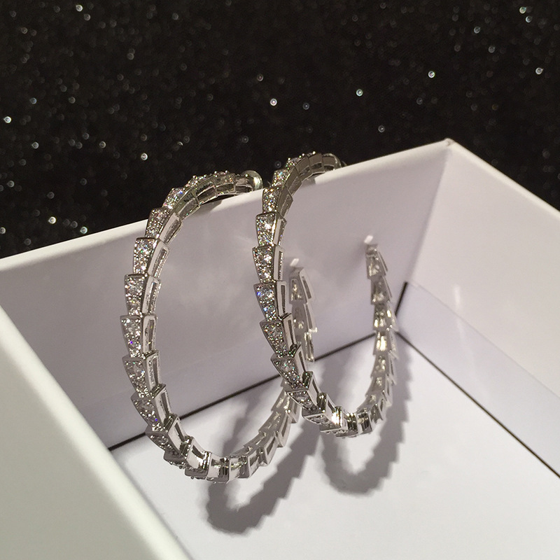 ✨Best Gift🎁Large Hoop | Gold Chain Hoop Earrings