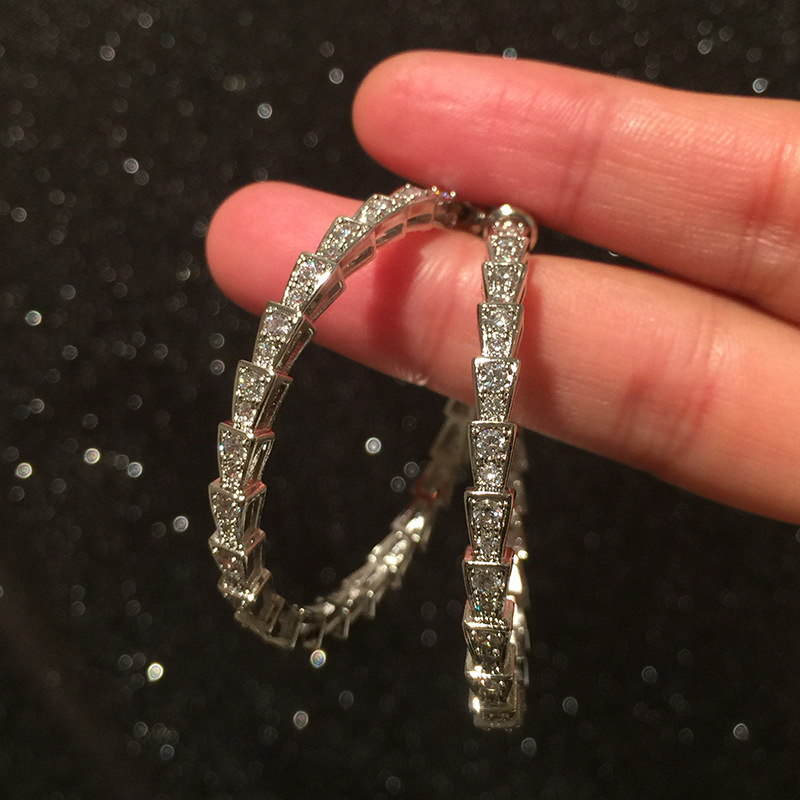 ✨Best Gift🎁Large Hoop | Gold Chain Hoop Earrings