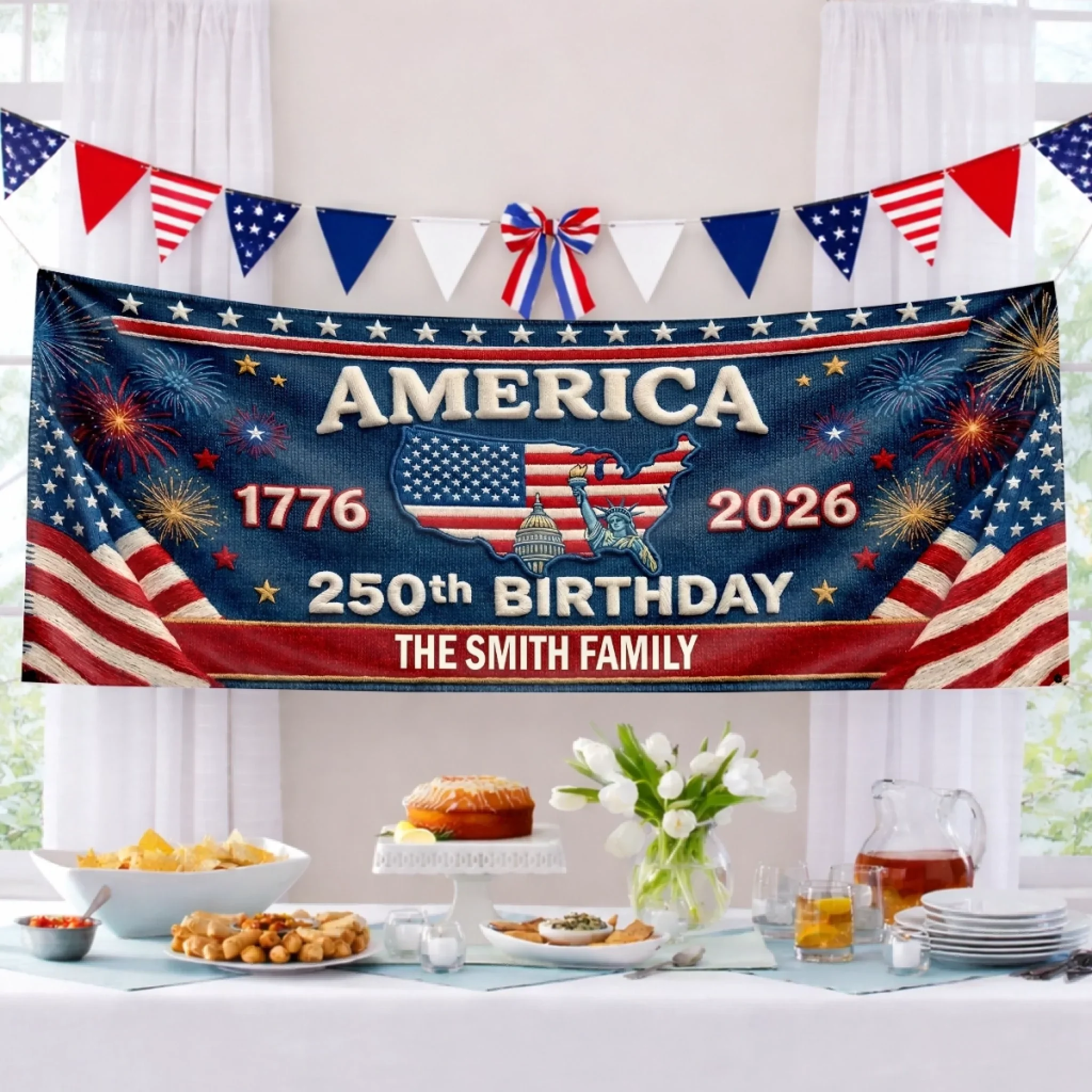 Custom Polyester Outdoor Banner - Personalized 250th Anniversary Gifts