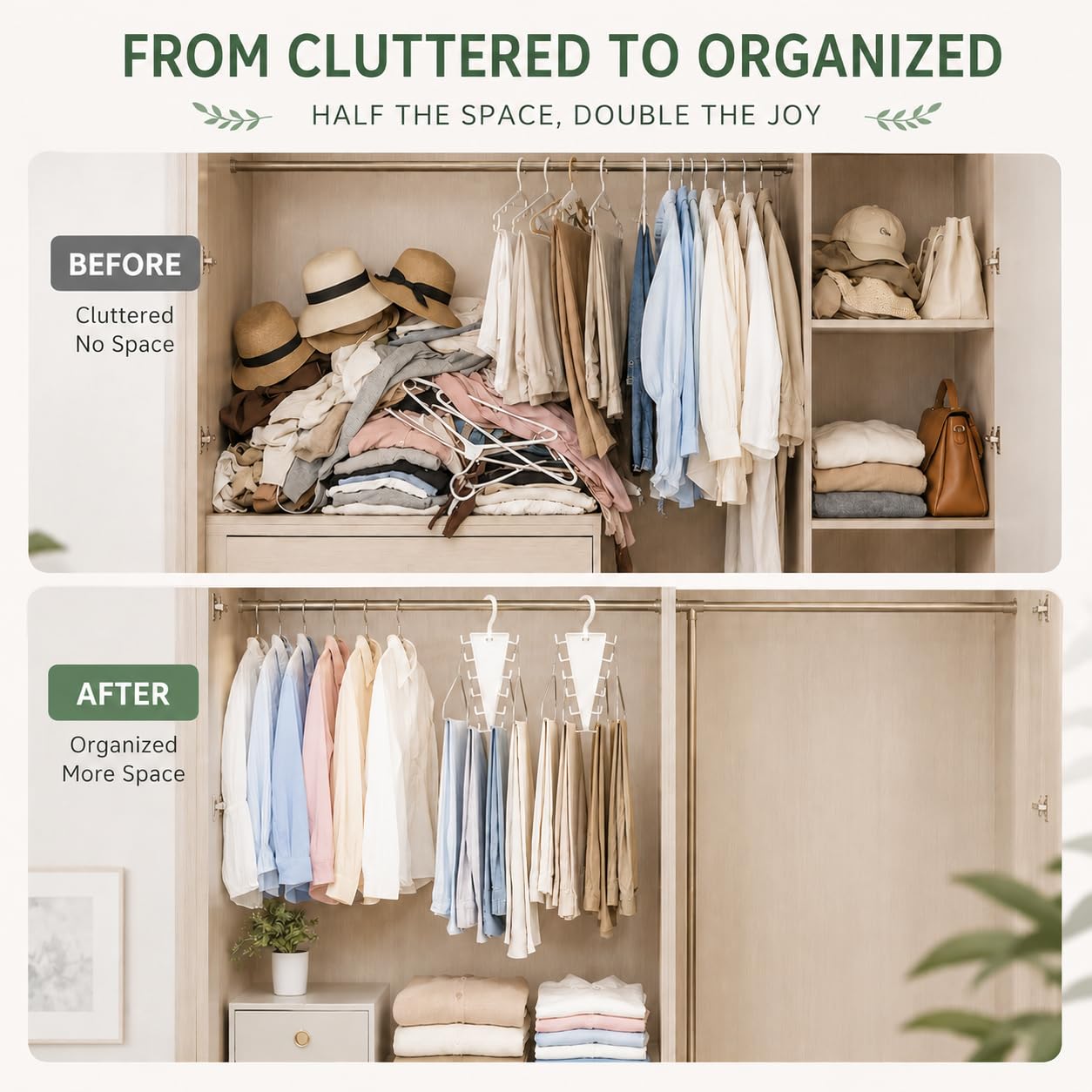 🔥Each $4.79 On Sale Only Today💛12 Hooks Space Saving Closet Hanger Organizer
