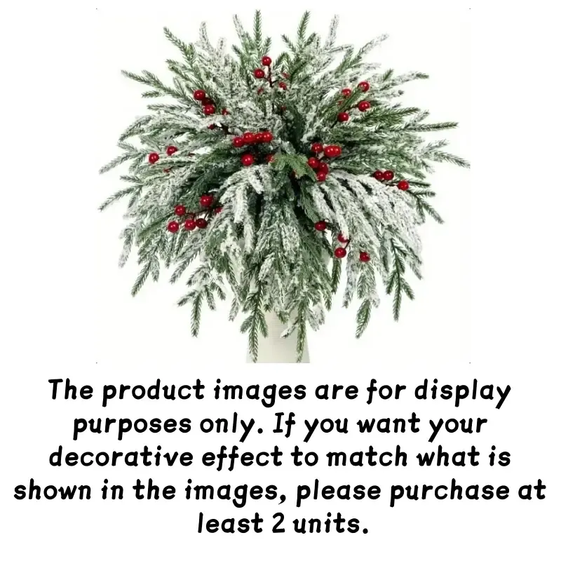 Artificial Norfolk Pine Branches with Red Berries 🌿- Christmas Greenery That Lasts!💐