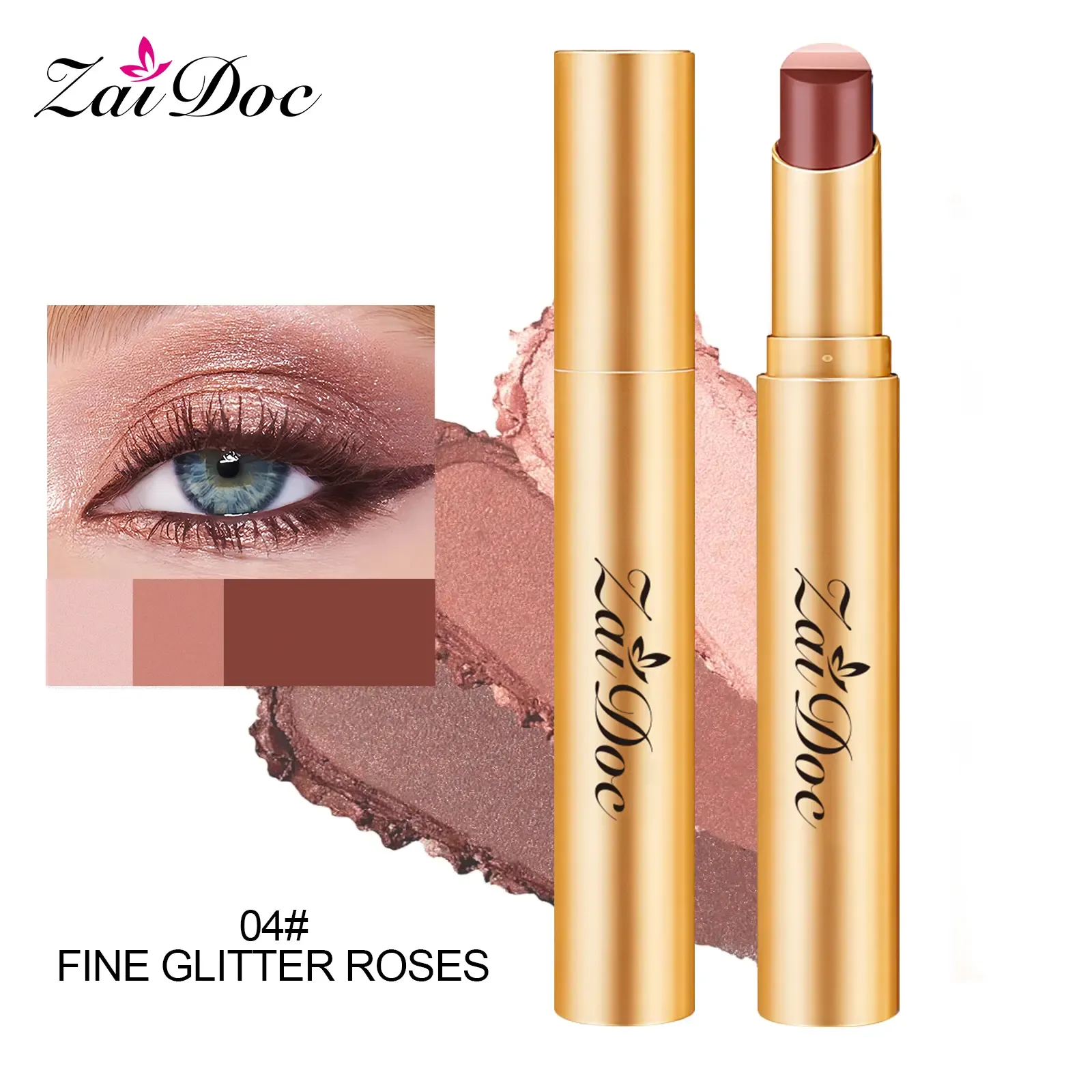 🔥Each $8.33 On Sale Only Today｜3 Color Eyeshadow Stick – Waterproof Long Lasting Cream Eye Makeup Stick for Beginners