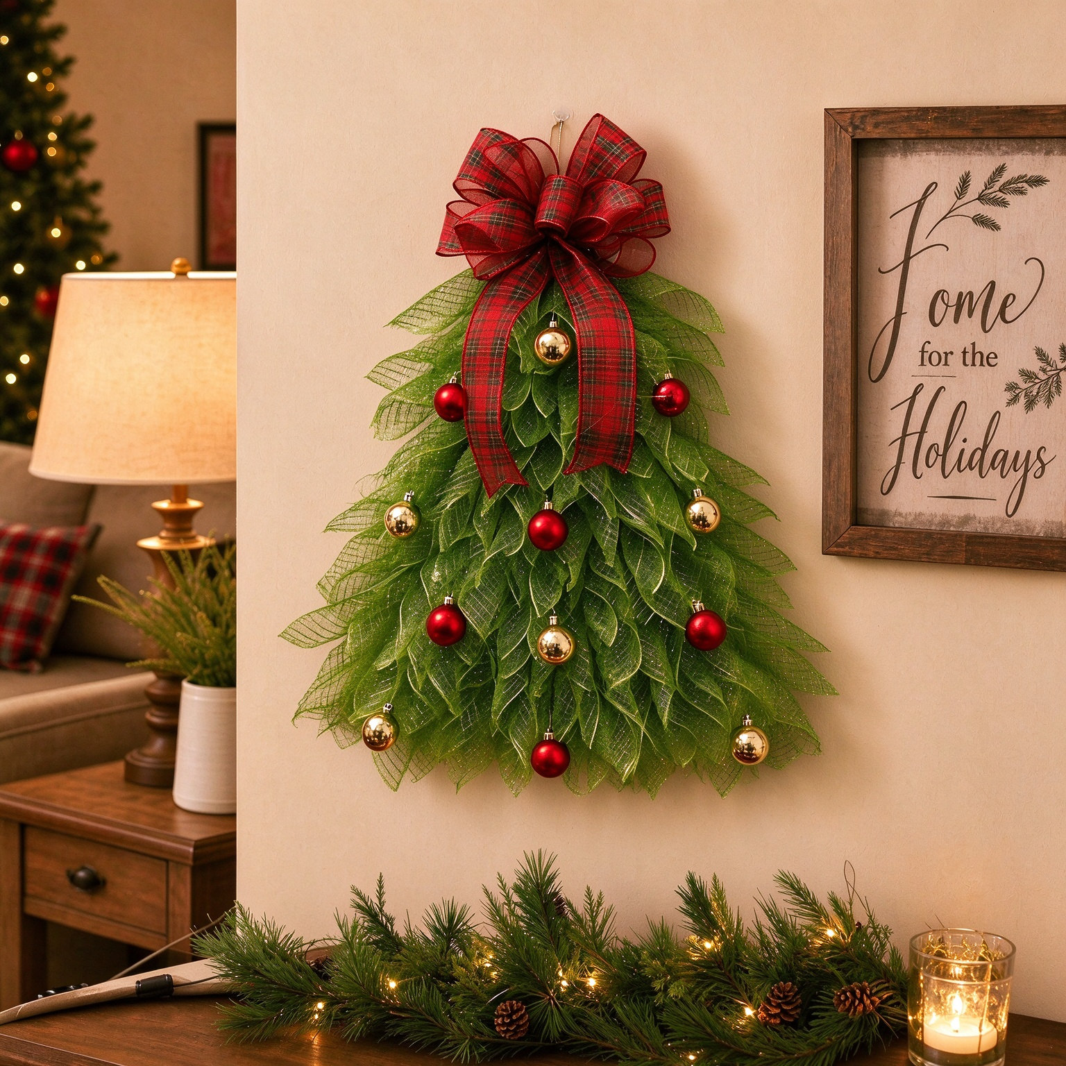 🔥Christmas Sale 49% OFF - 🎄Handmade Christmas Tree Wreath for Front Door
