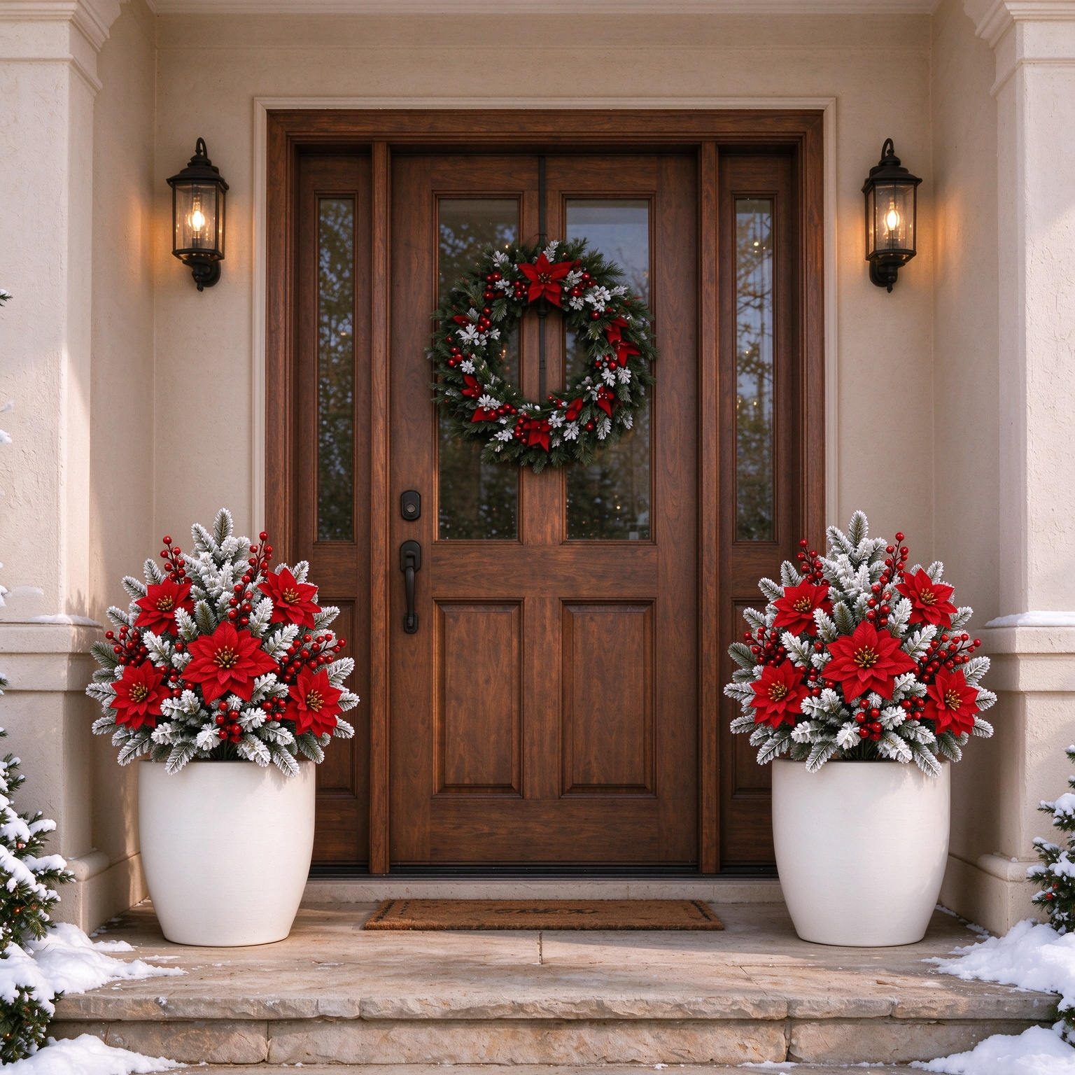 🔥2026 Christmas Sale 50% OFF | Pre-Lit Christmas Evergreen & Red Berry Garden Stakes
