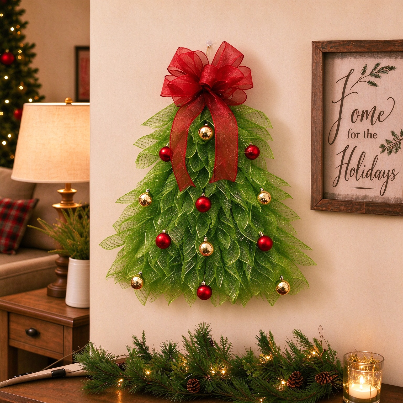 🔥Christmas Sale 49% OFF - 🎄Handmade Christmas Tree Wreath for Front Door