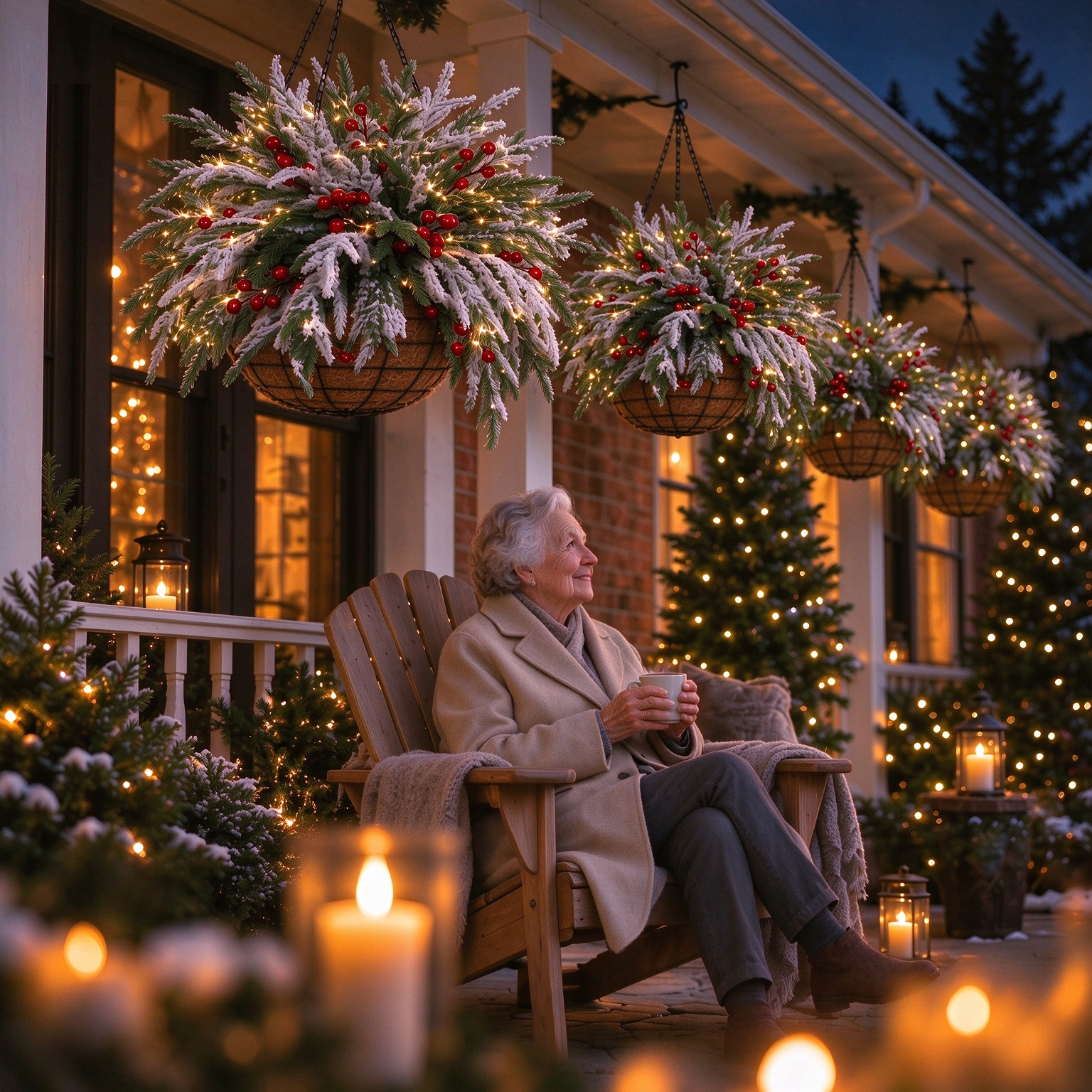 [Copy]🎄Christmas Hot Sale🏆Pre-Lit Artificial Christmas Hanging Basket