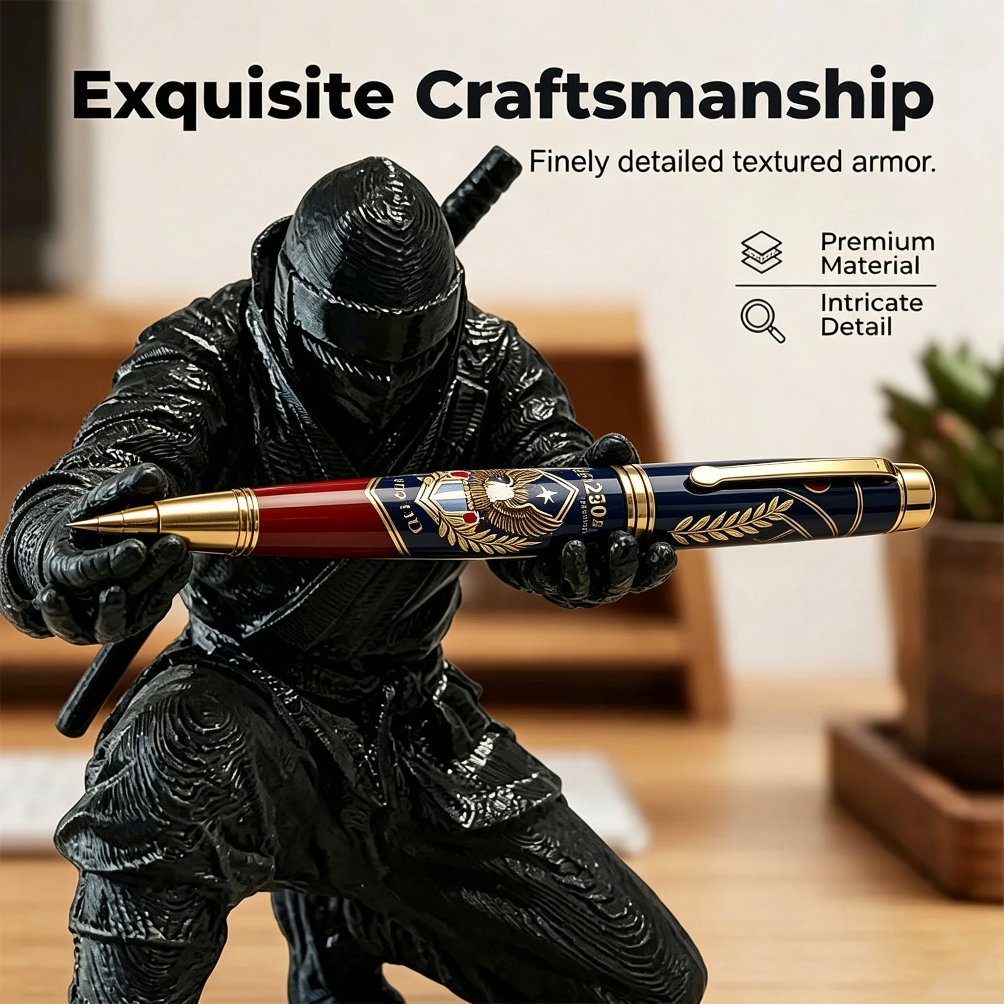 Creative 3D Printed Ninja Warrior Pen Holder