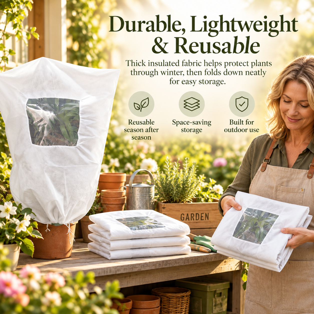 🥳BUY 1 GET 1 FREE✨ Plant Frost Cover Nonwoven Reusable Warm Shrubs Blanket