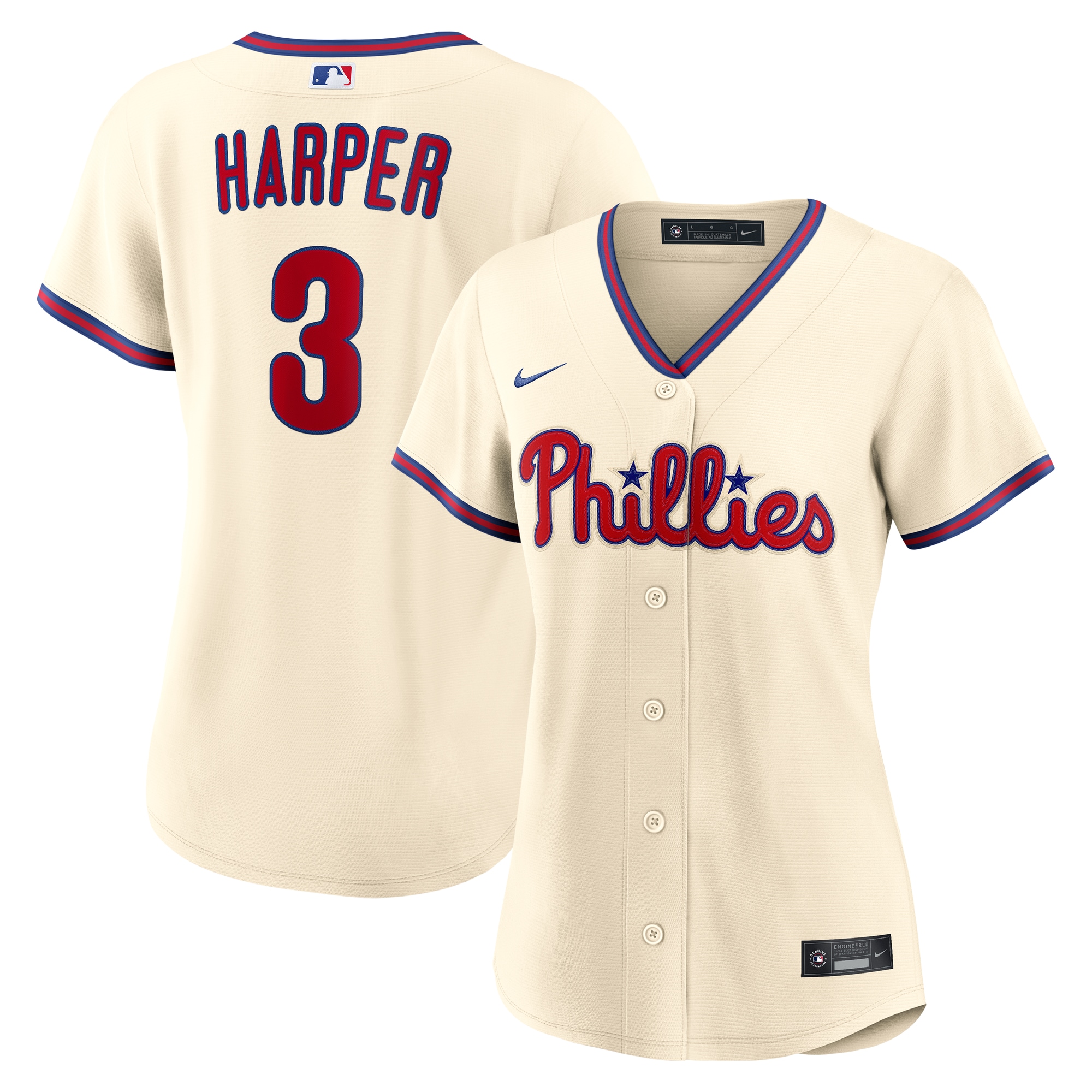 Men's Bryce Harper Philadelphia Phillies Cream Alternate J - Philadelphia Phillies Jersey