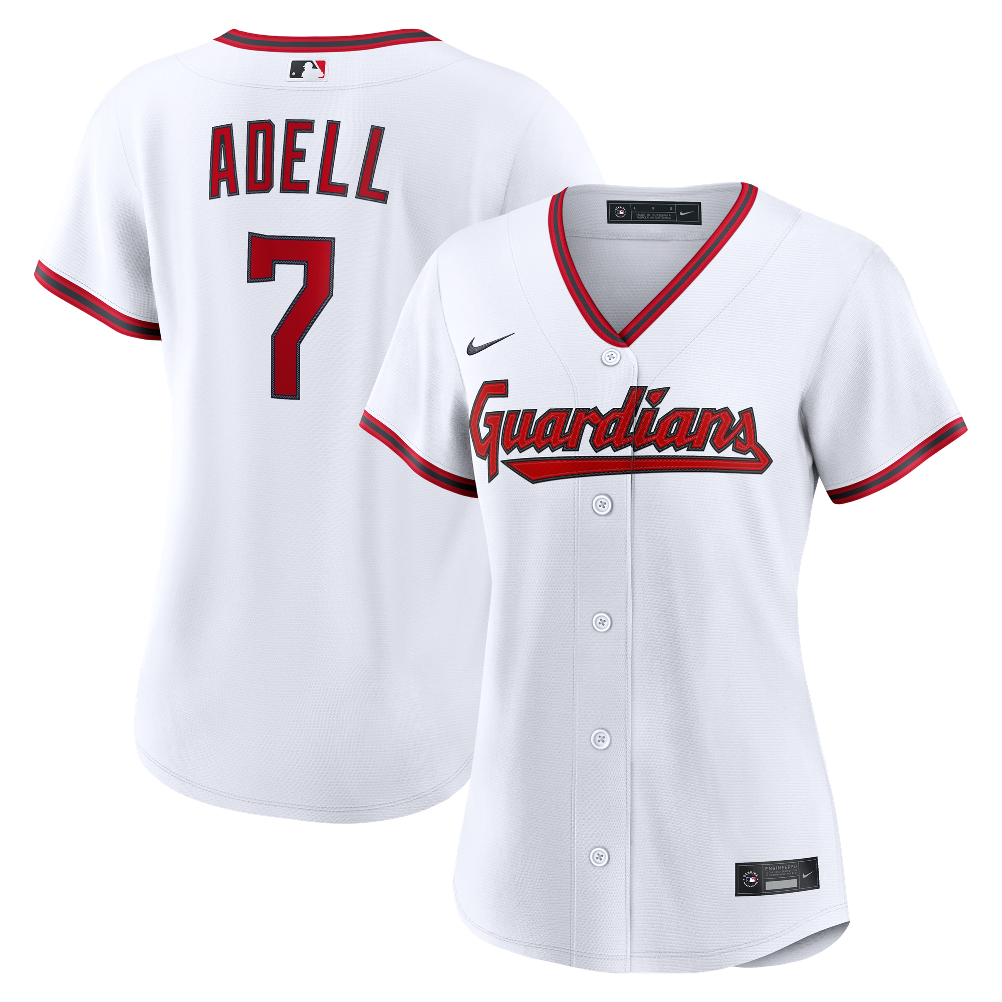 Youth Jo Adell Cleveland Guardians White Home Jersey Playe - Cleveland Guardians Jersey
