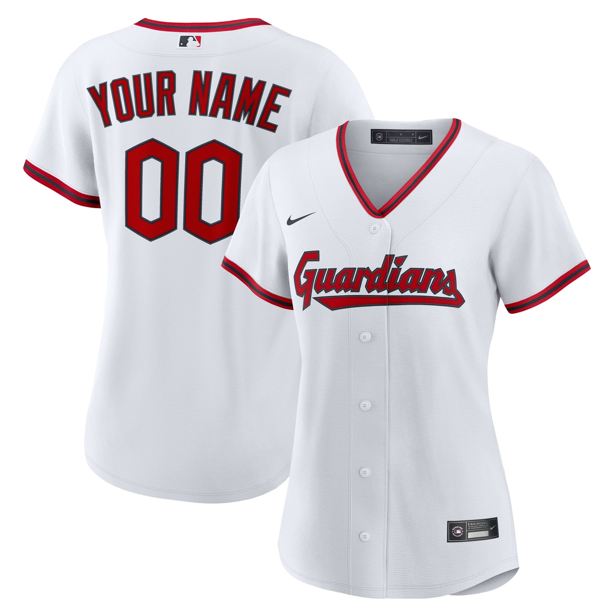 Men's Cleveland Guardians White Home Jersey Custom Name an - Cleveland Guardians Jersey